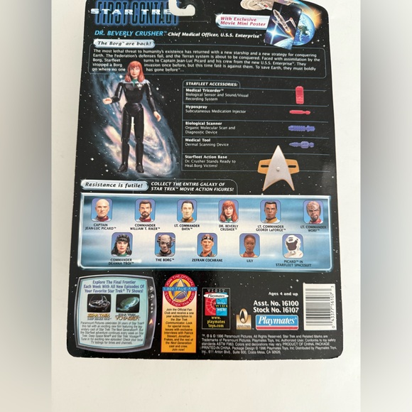 1996 Star Trek First Contact Dr Beverly Crusher Chef Medical Officer Figure - Picture 8 of 13